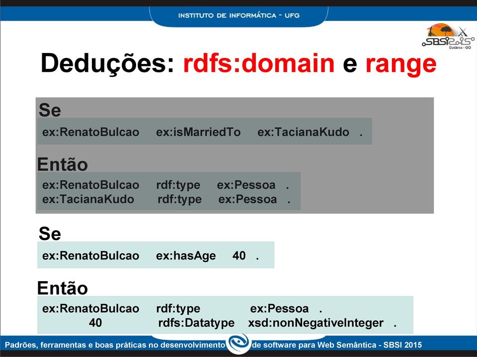 ex:tacianakudo rdf:type ex:pessoa. Se ex:renatobulcao ex:hasage 40.