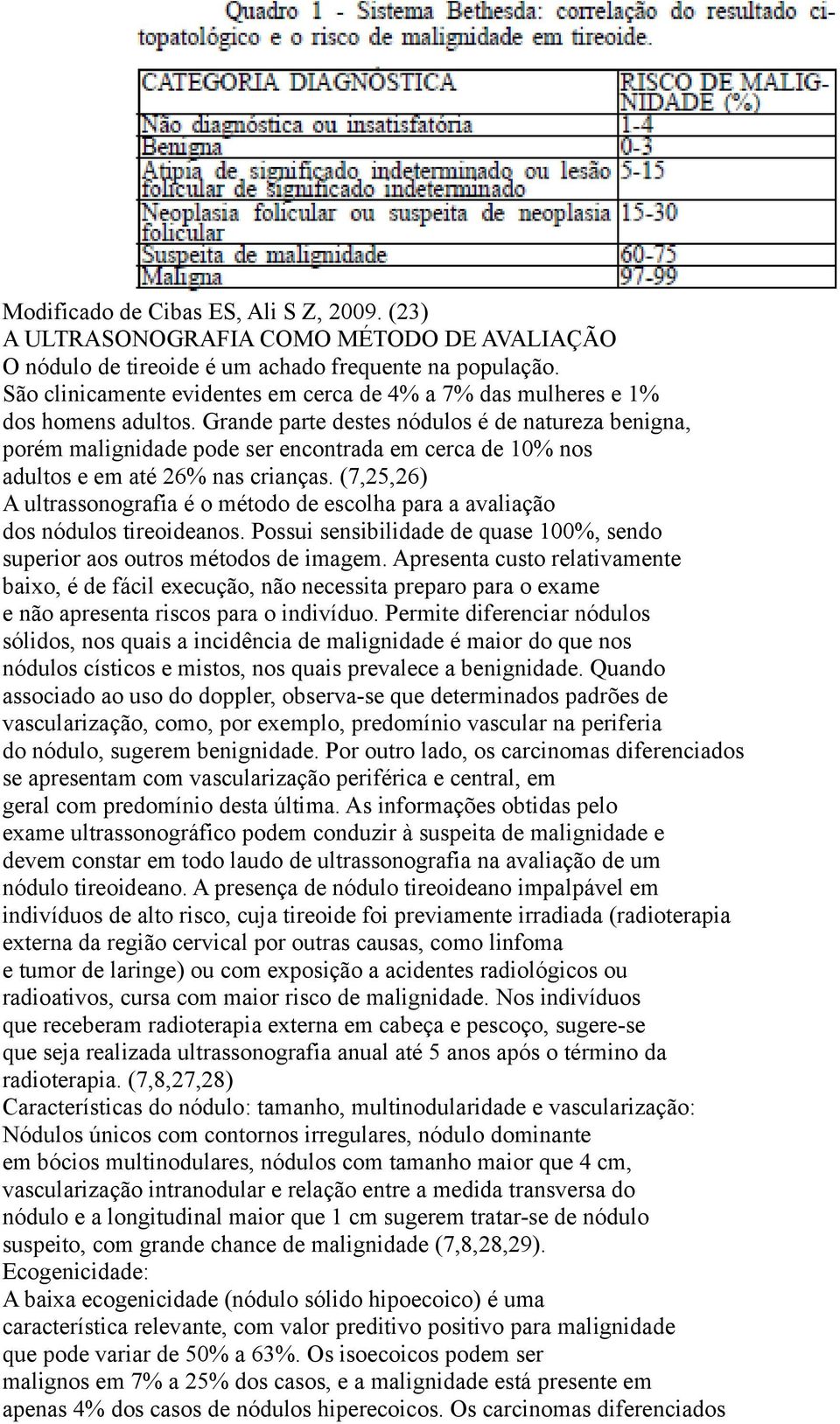 Grande parte destes nódulos é de natureza benigna, porém malignidade pode ser encontrada em cerca de 10% nos adultos e em até 26% nas crianças.