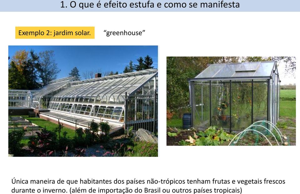 greenhouse Única maneira de que habitantes dos países