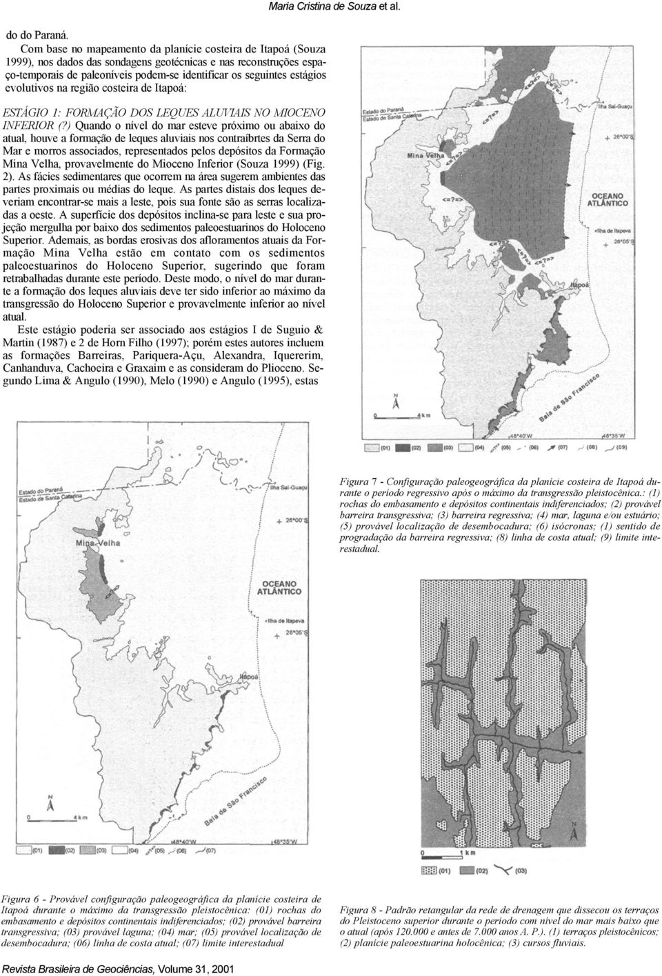 evolutivos na região costeira de Itapoá: ESTÁGIO 1: FORMAÇÃO DOS LEQUES ALUVIAIS NO MIOCENO INFERIOR (?
