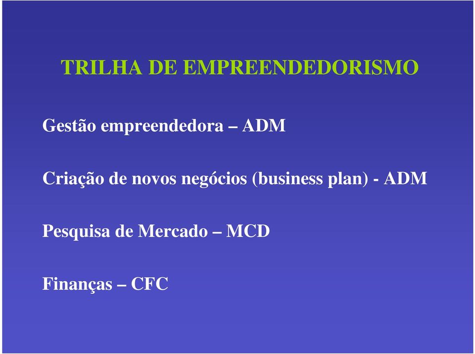 novos negócios (business plan) -