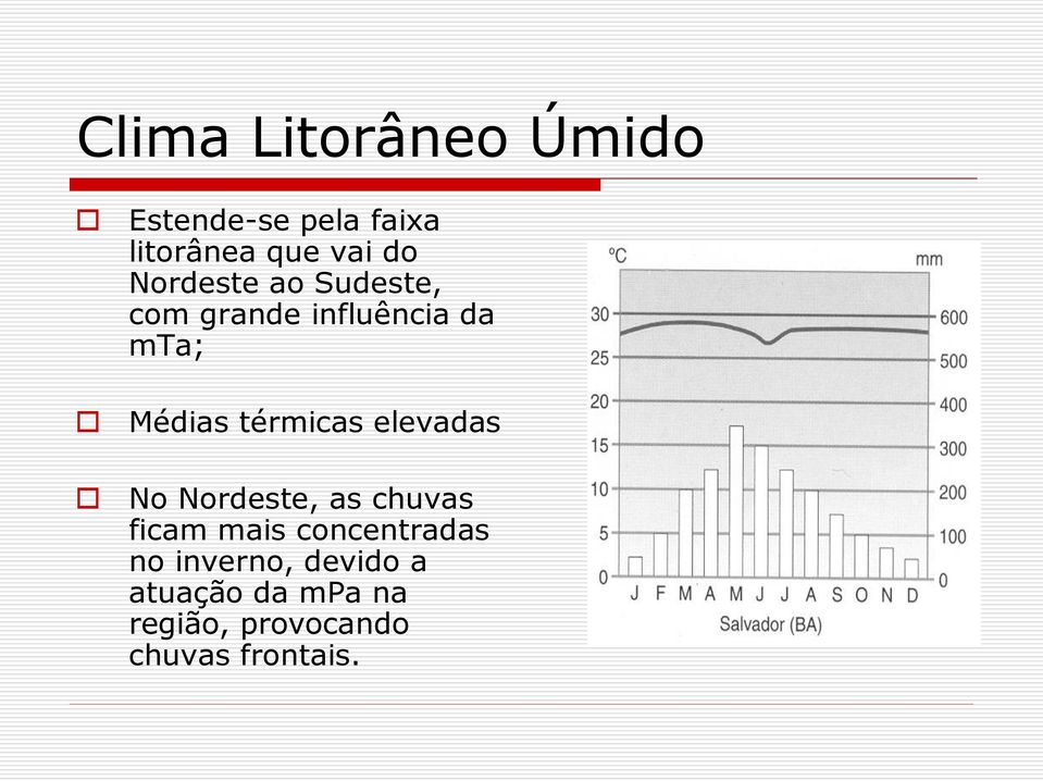 térmicas elevadas No Nordeste, as chuvas ficam mais concentradas