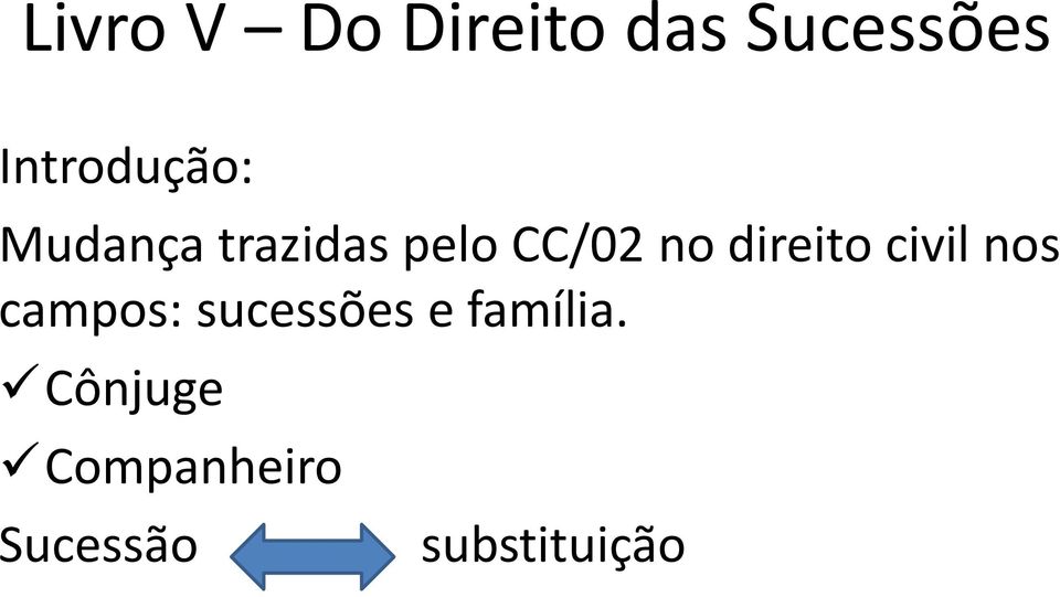 no direito civil nos campos: sucessões e