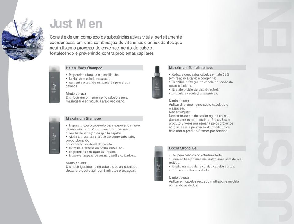 Distribuir uniformemente no cabelo e pele, massagear e enxaguar. Para o uso diário. Maxximum Shampoo Prepara o couro cabeludo para absorver os ingredientes ativos do Maxximum Tonic Intensive.