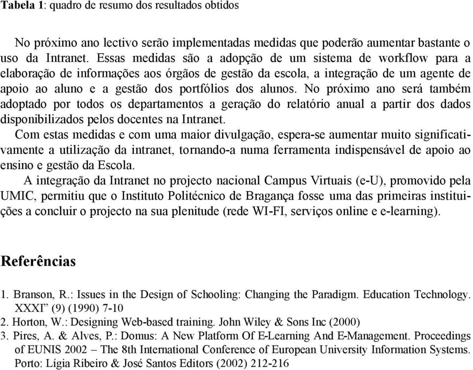 No próximo ano será também adoptado por todos os departamentos a geração do relatório anual a partir dos dados disponibilizados pelos docentes na Intranet.