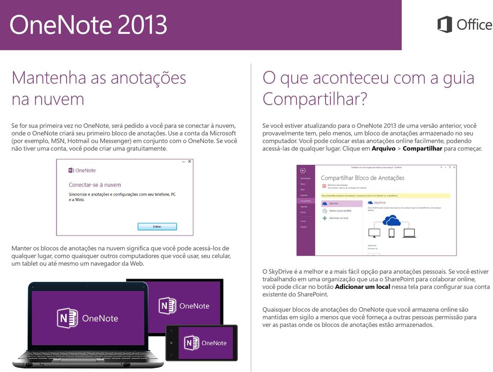 Use a conta da Microsoft (por exemplo, MSN, Hotmail ou Messenger) em conjunto com o OneNote. Se você não tiver uma conta, você pode criar uma gratuitamente.