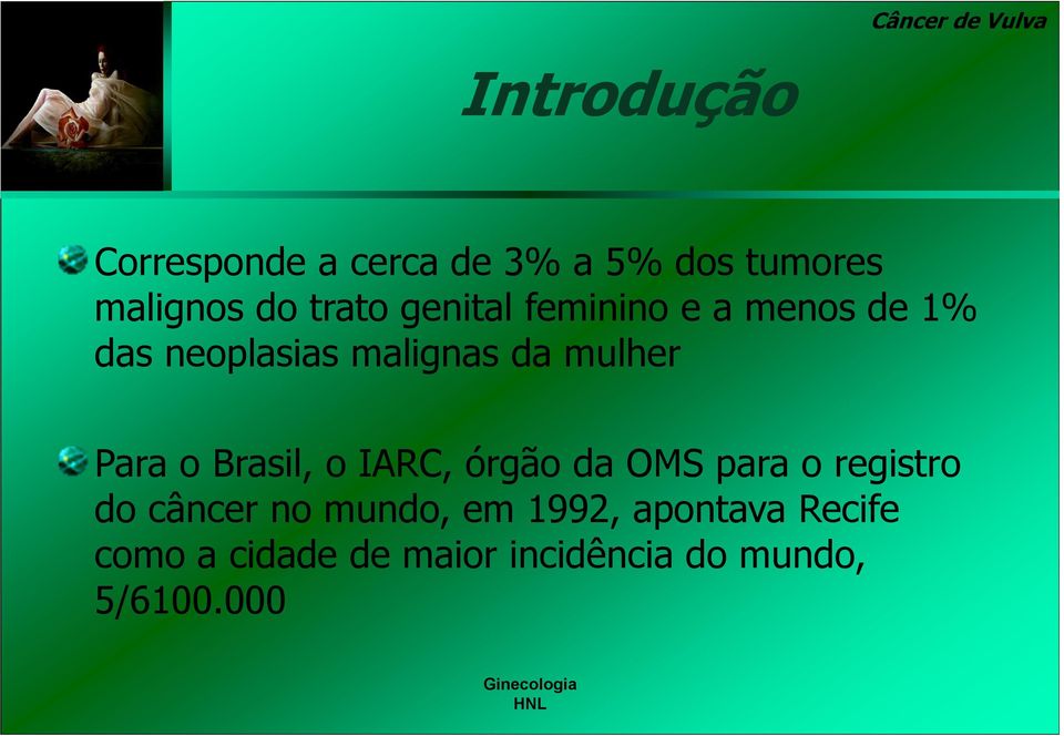 o Brasil, o IARC, órgão da OMS para o registro do câncer no mundo, em