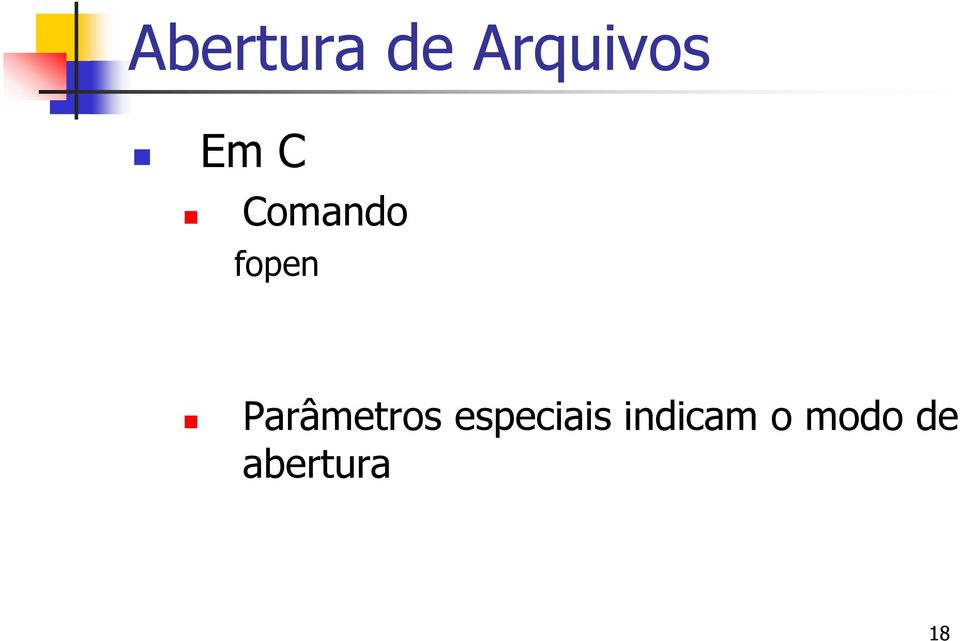 Parâmetros especiais