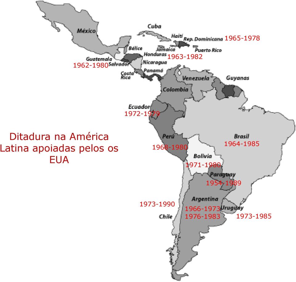 os EUA 1968-1980 1971-1980 1964-1985