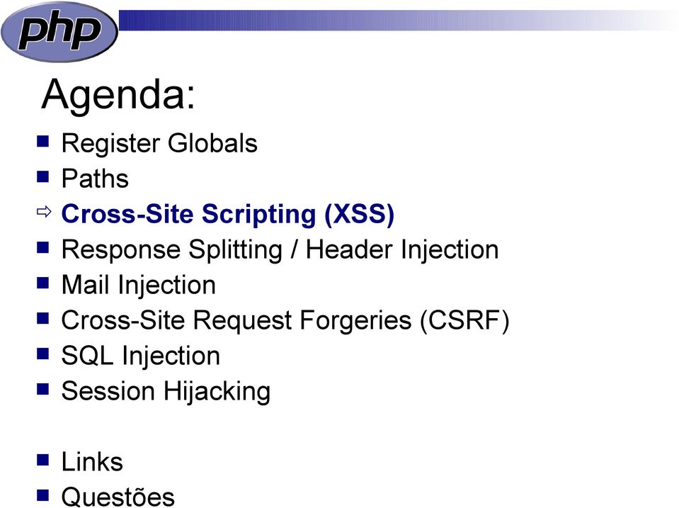 Injection Mail Injection Cross-Site Request