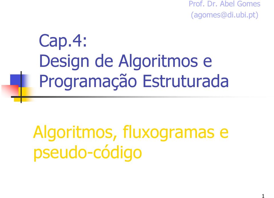 4: Design de Algoritmos e