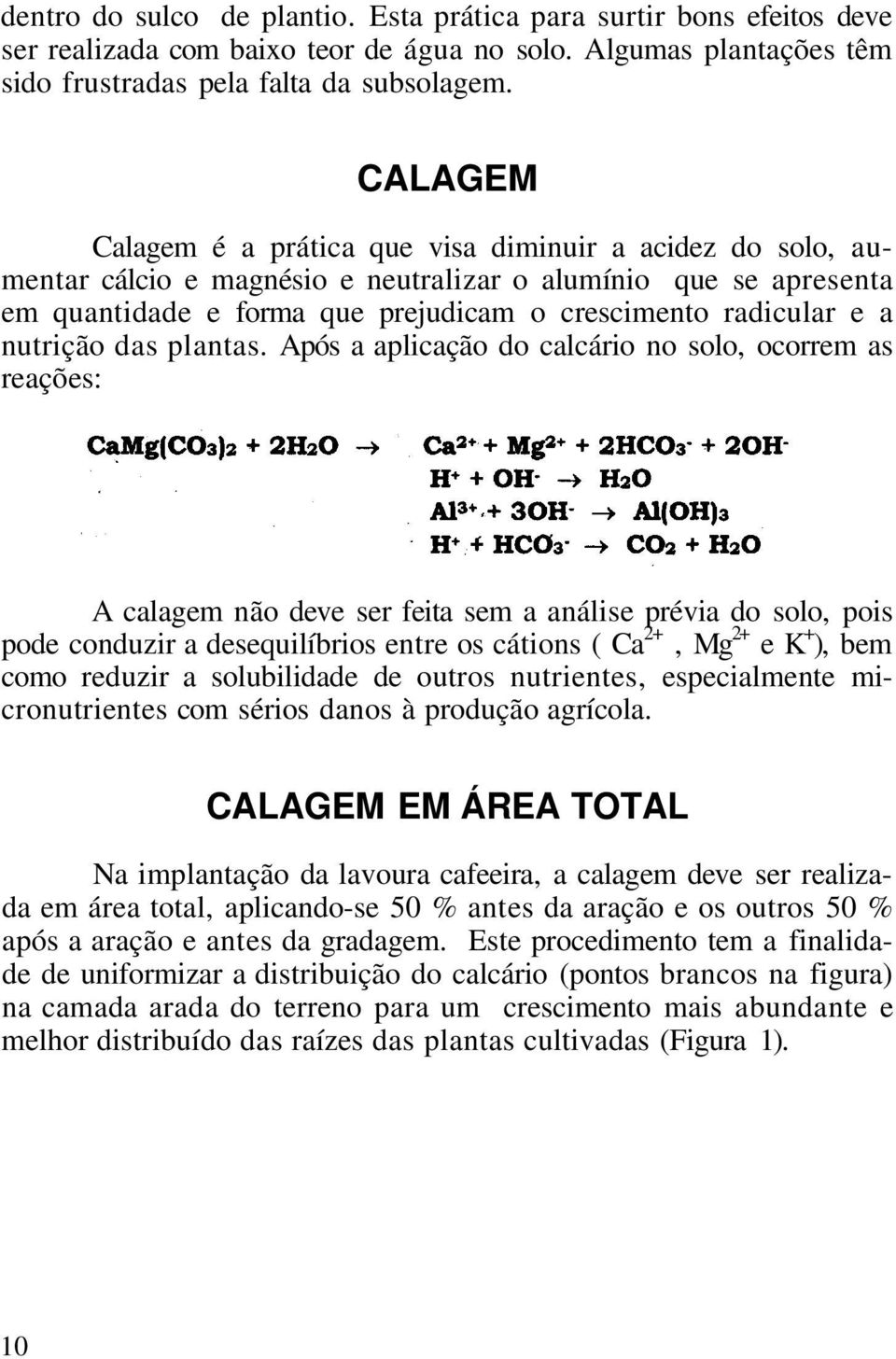 nutrição das plantas.