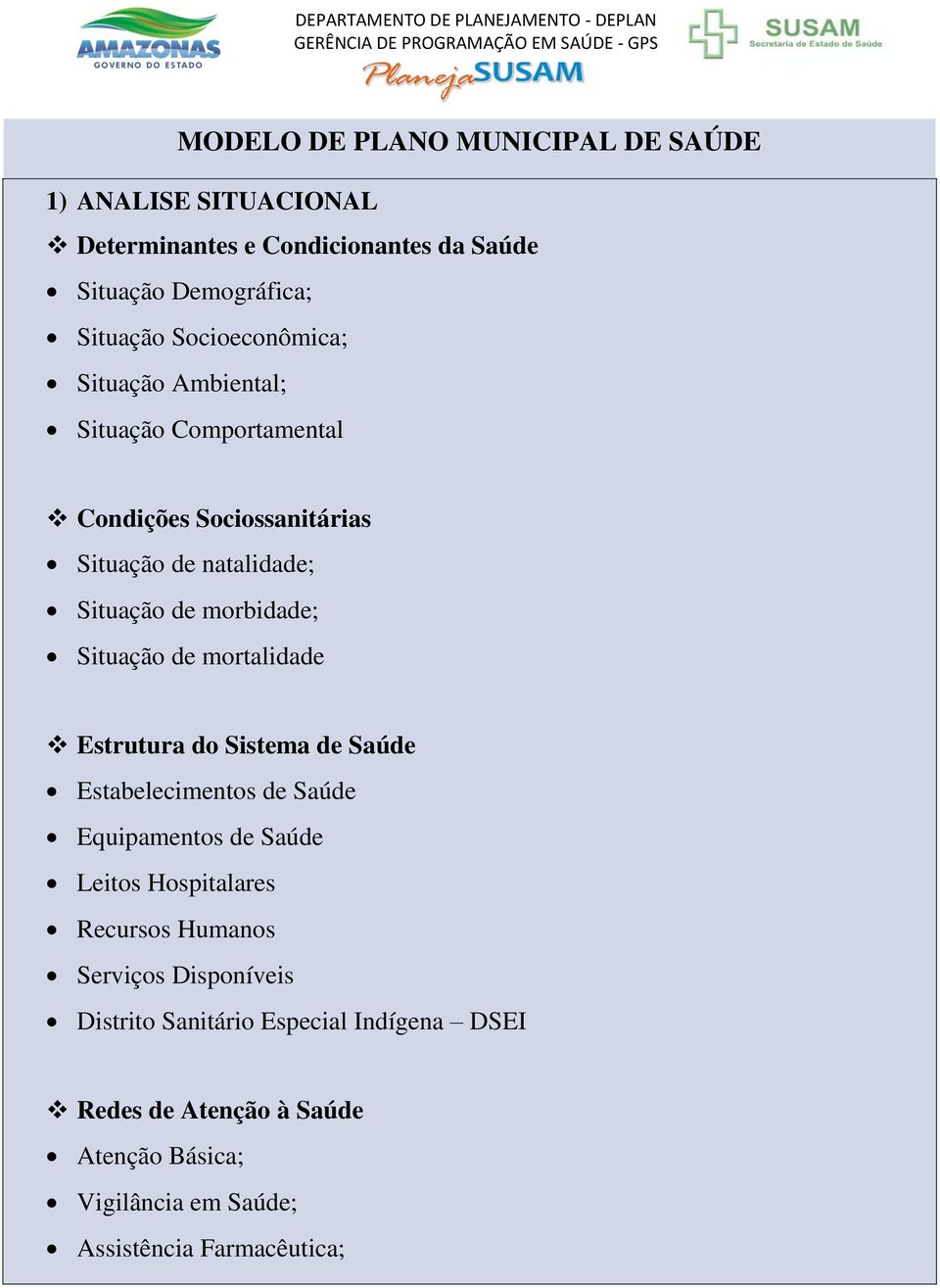 Situação de mortalidade Estrutura do Sistema de Saúde Estabelecimentos de Saúde Equipamentos de Saúde Leitos Hospitalares Recursos