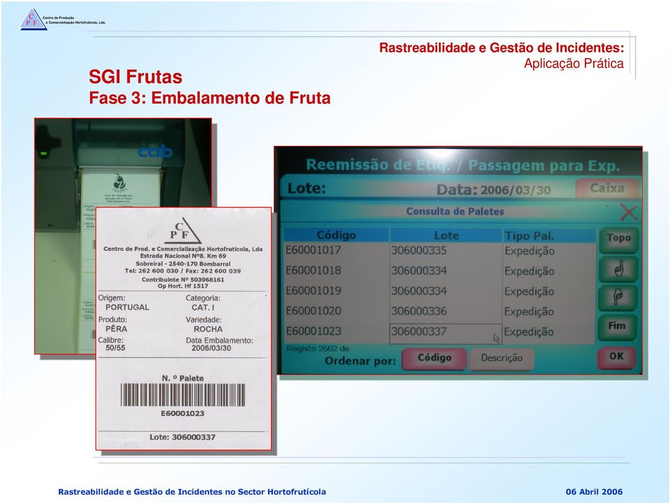 Rastreabilidade e Gestão de