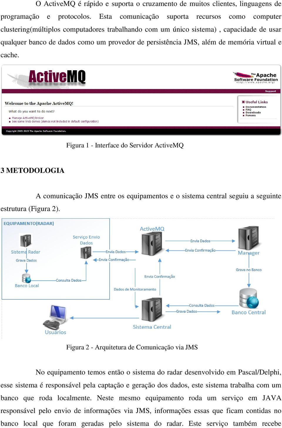 além de memória virtual e cache. Figura 1 - Interface do Servidor ActiveMQ 3 METODOLOGIA estrutura (Figura 2).