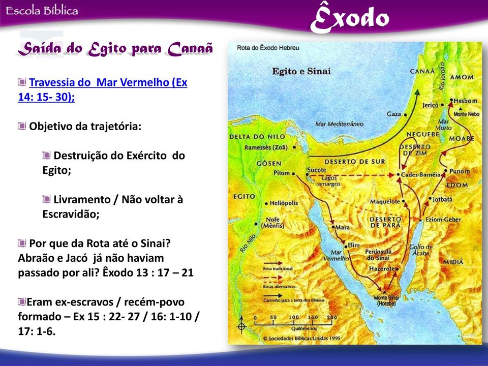 Escravidão; Por que da Rota até o Sinai?