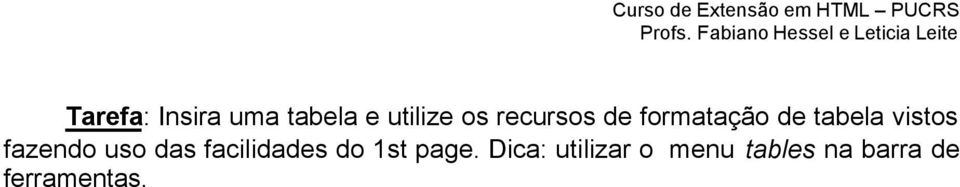 fazendo uso das facilidades do 1st page.