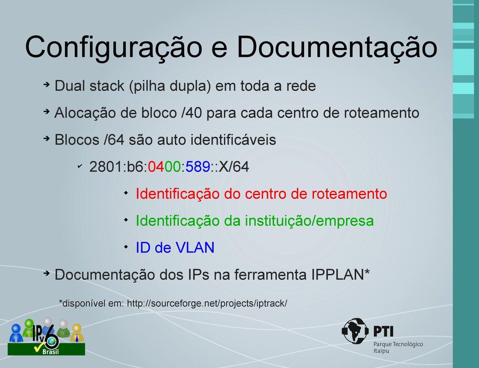 Identificação do centro de roteamento Identificação da instituição/empresa ID de VLAN
