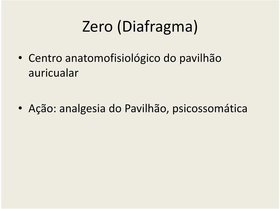 pavilhão auricualar Ação: