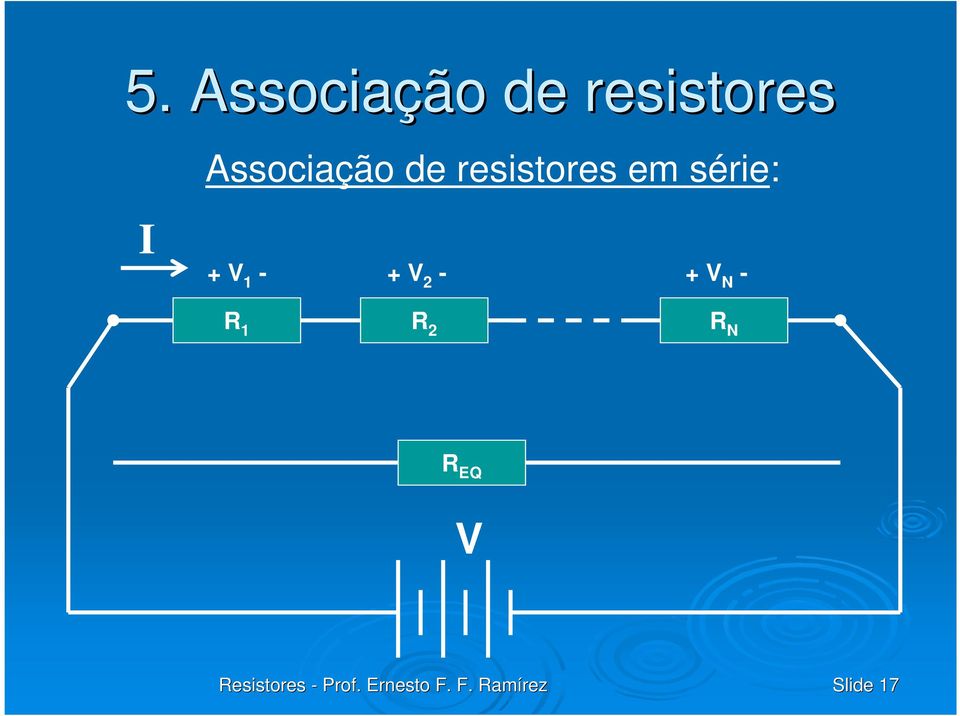 de resistores em série: