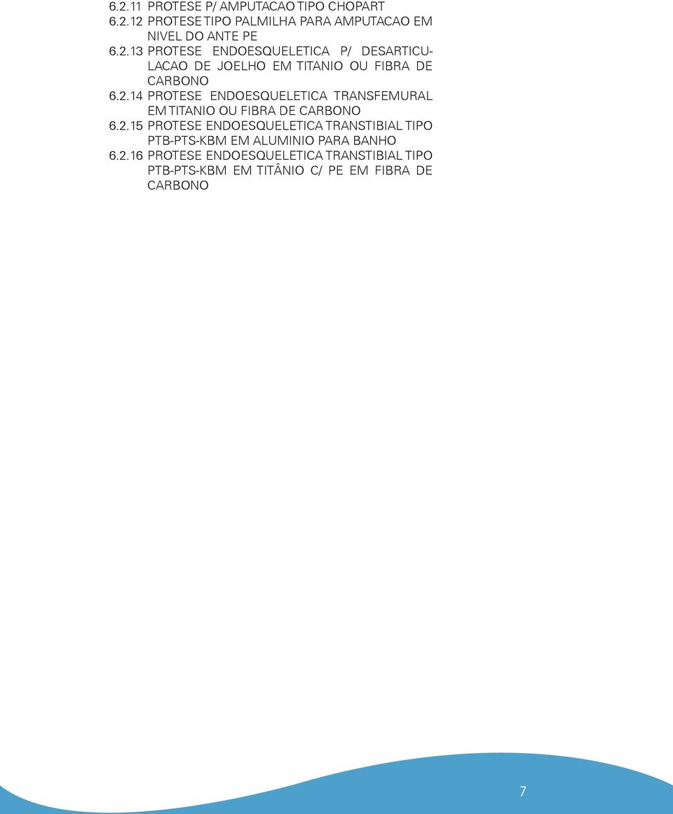 2.16 PROTESE ENDOESQUELETICA TRANSTIBIAL TIPO PTB-PTS-KBM EM TITÂNIO C/ PE EM FIBRA DE CARBONO 7