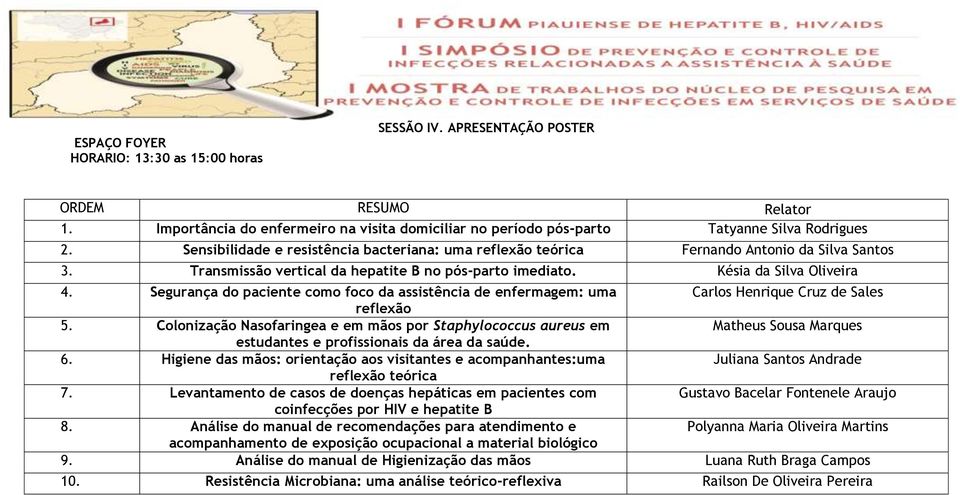 Segurança do paciente como foco da assistência de enfermagem: uma Carlos Henrique Cruz de Sales reflexão 5.