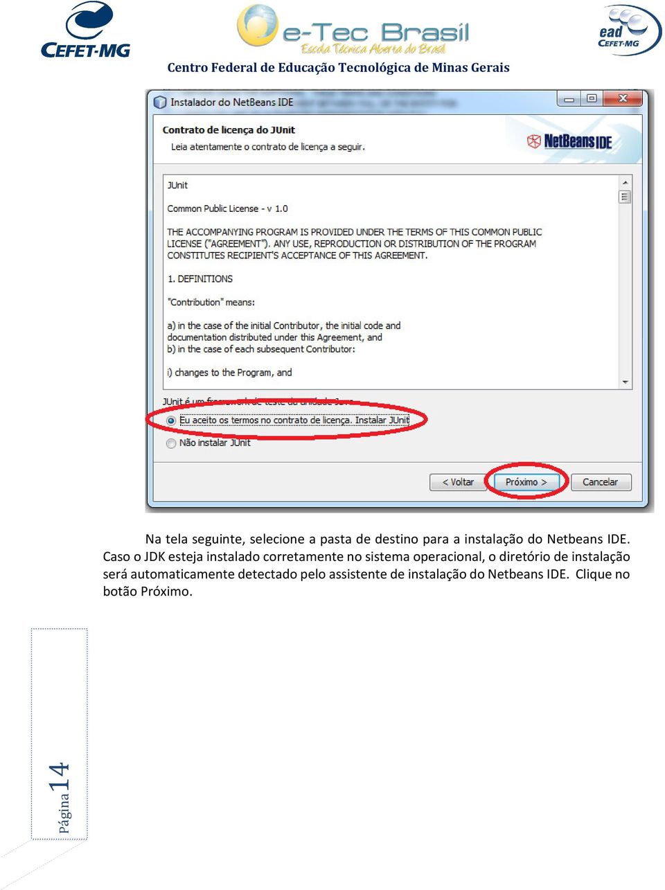 Caso o JDK esteja instalado corretamente no sistema operacional, o