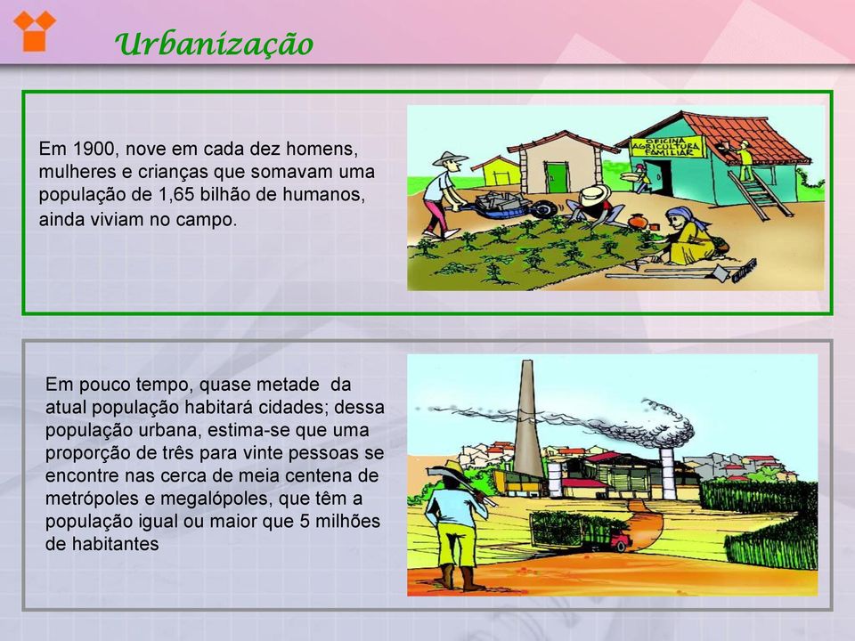 Em pouco tempo, quase metade da atual população habitará cidades; dessa população urbana, estima-se que