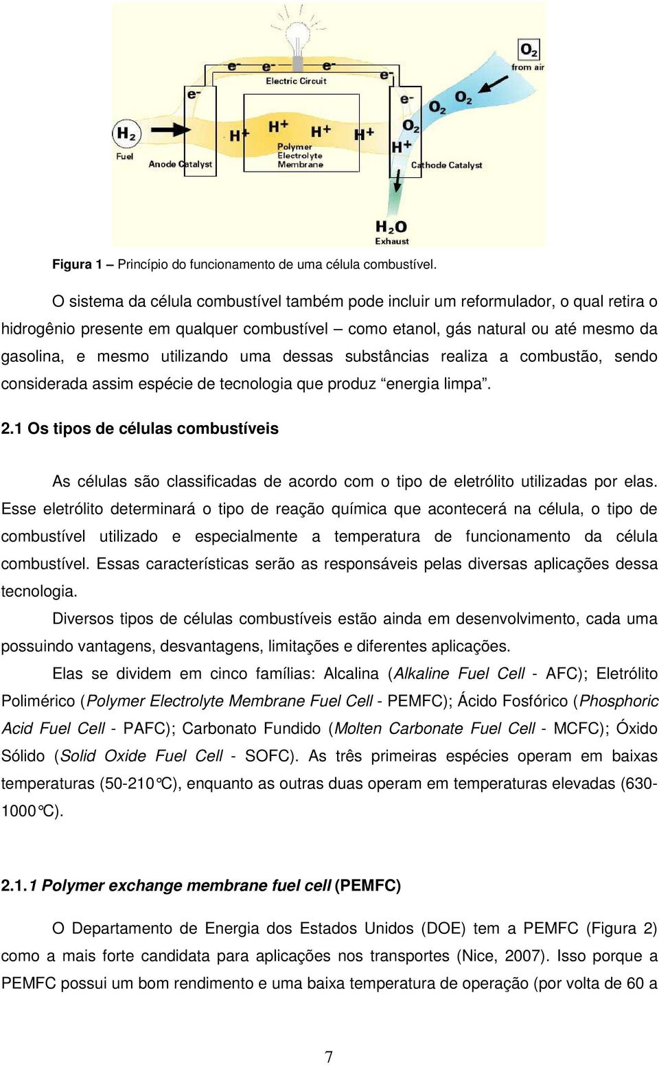 uma dessas substâncias realiza a combustão, sendo considerada assim espécie de tecnologia que produz energia limpa. 2.