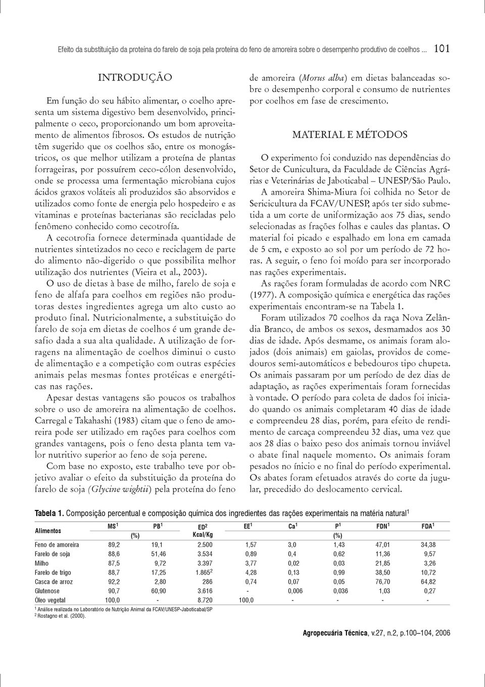 Os estudos de nutrição têm sugerido que os coelhos são, entre os monogástricos, os que melhor utilizam a proteína de plantas forrageiras, por possuírem ceco-cólon desenvolvido, onde se processa uma