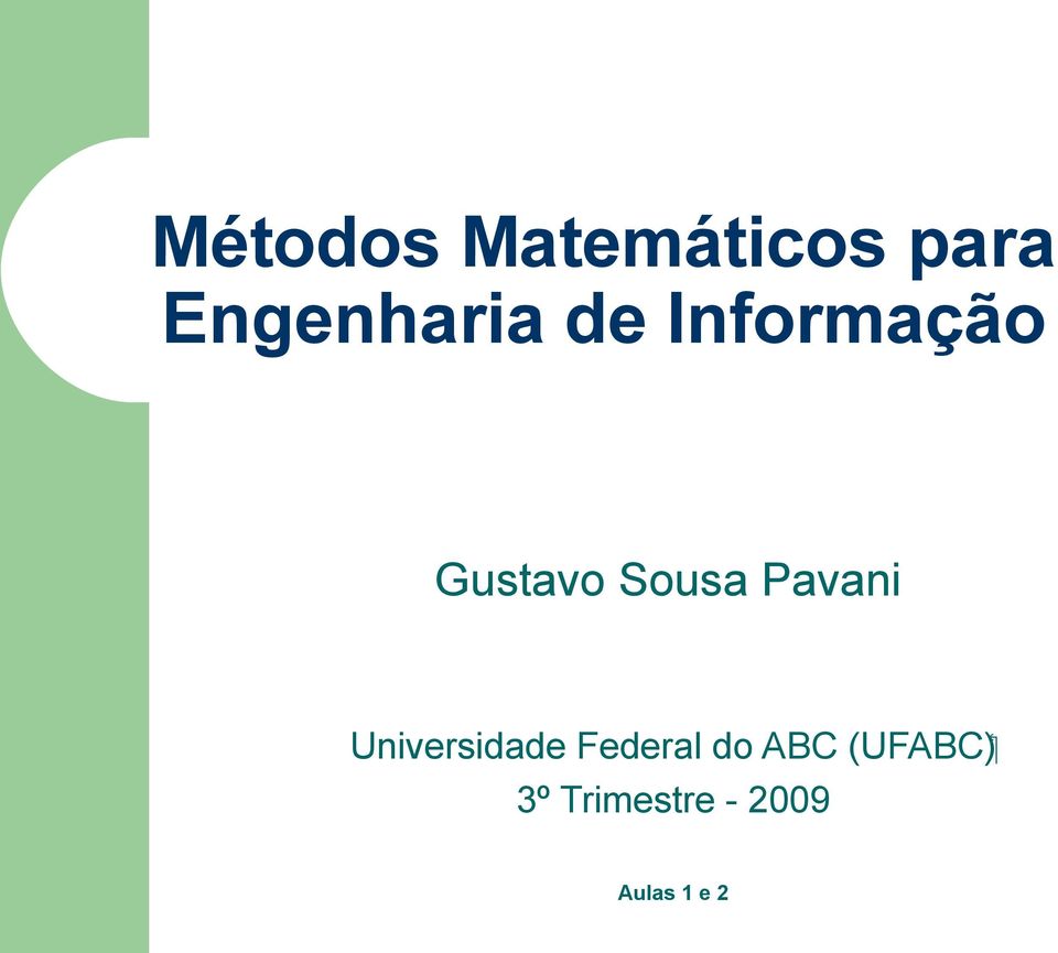 Sousa Pavani Universidade Federal