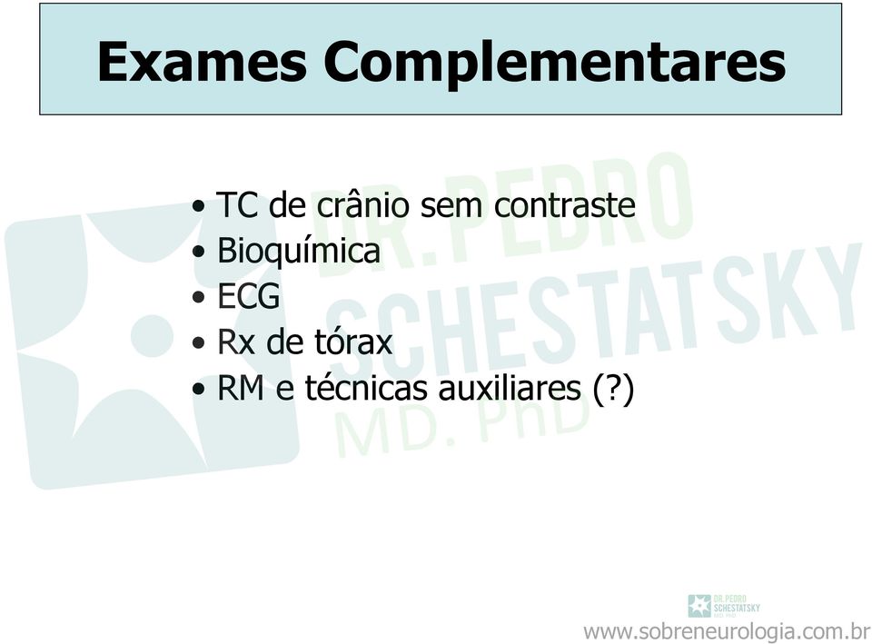 Bioquímica ECG Rx de