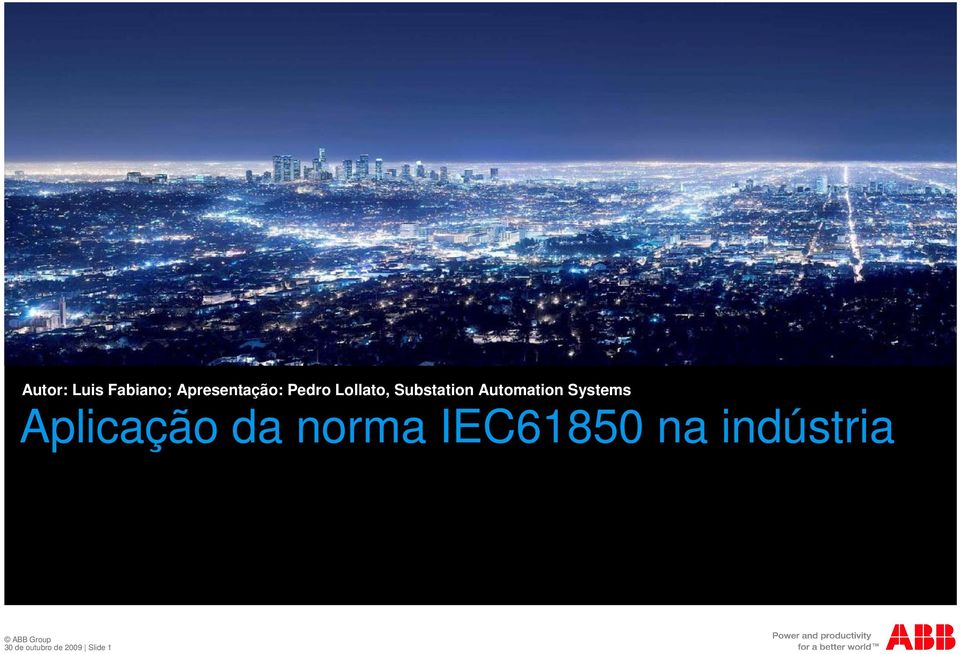 Systems Aplicação da norma IEC61850