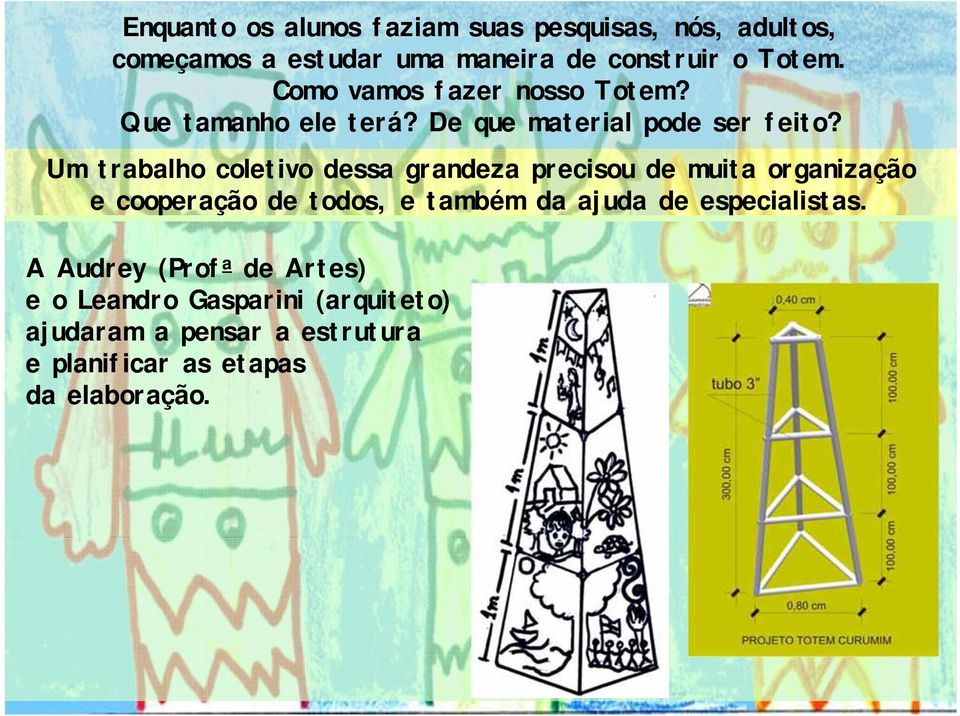 Um trabalho coletivo dessa grandeza precisou de muita organização e cooperação de todos, e também da ajuda de