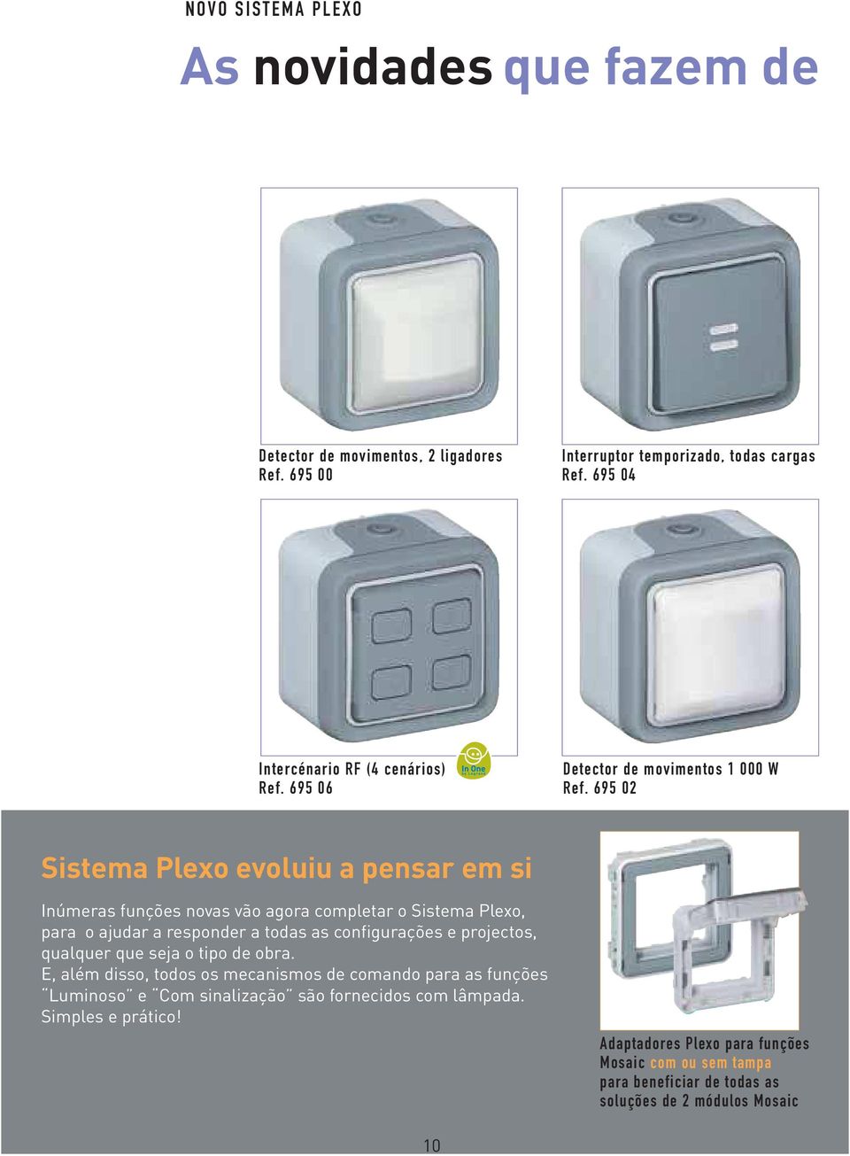 695 02 Sistema Plexo evoluiu a pensar em si Inúmeras funções novas vão agora completar o Sistema Plexo, para o ajudar a responder a todas as configurações e projectos,