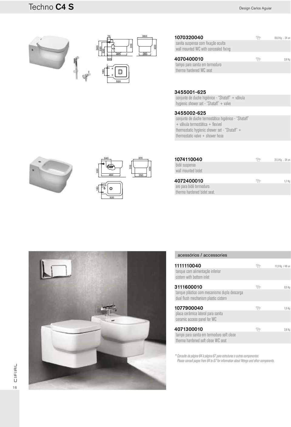 24 un 2,8 Kg 520 3455001- conjunto de duche higiénico - Shataff + válvula hygienic shower set - Shataff + valve 3455002- conjunto de duche termostático higiénico - Shataff + válvula termostática +