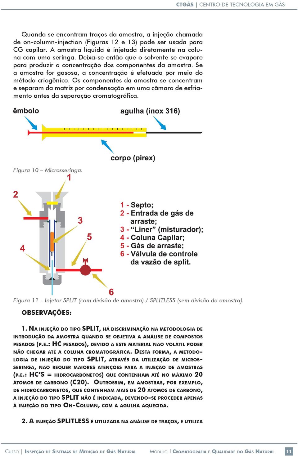 Os componentes da amostra se concentram e separam da matriz por condensação em uma câmara de esfriamento antes da separação cromatográfica. Figura 10 Microsseringa.