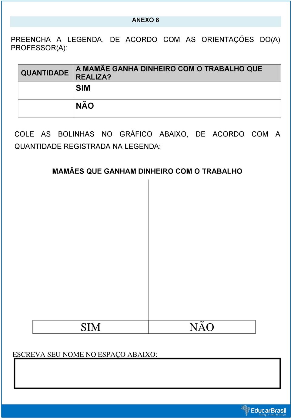 SIM NÃO COLE AS BOLINHAS NO GRÁFICO ABAIXO, DE ACORDO COM A QUANTIDADE