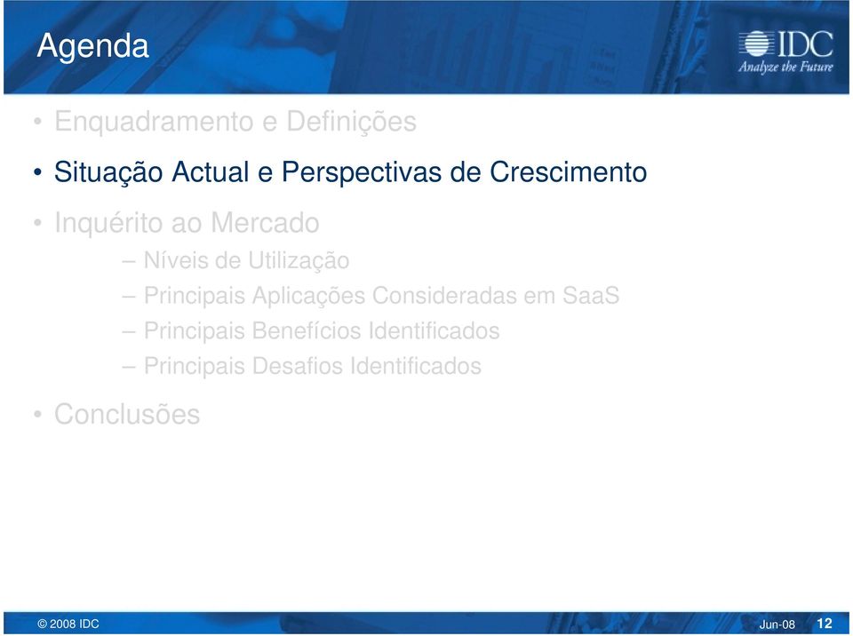 Utilização Principais Aplicações Consideradas em SaaS Principais