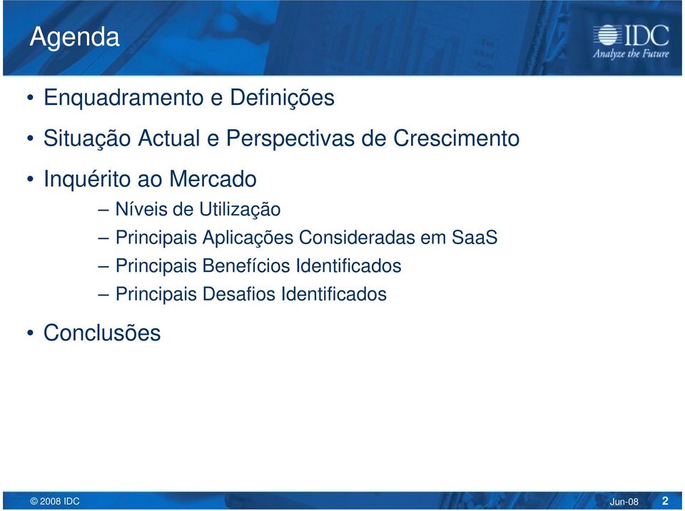 Utilização Principais Aplicações Consideradas em SaaS Principais