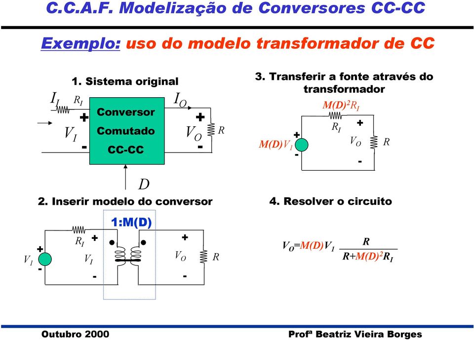 transformador de. Sistema original onversor omutado.