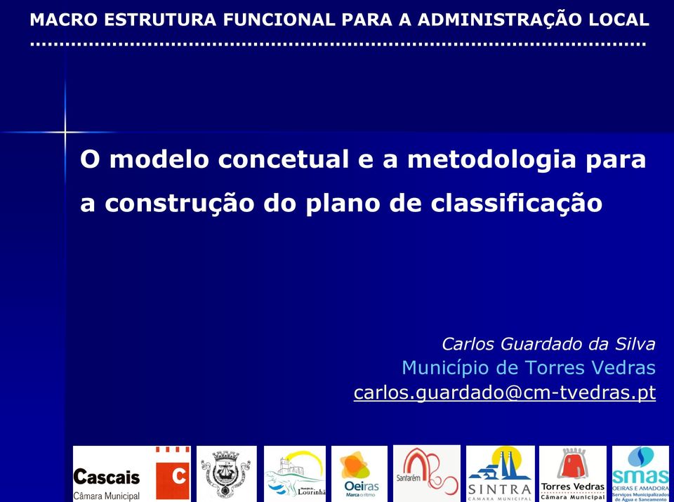 do plano de classificação Carlos Guardado da Silva