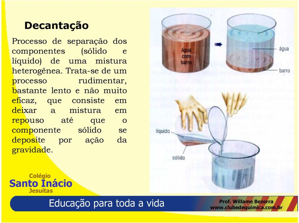 Trata-se de um processo rudimentar, bastante lento e não muito