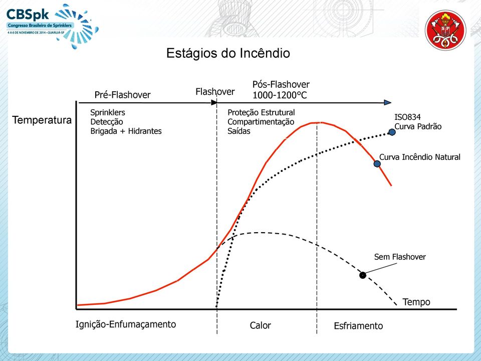 Proteção Estrutural Compartimentação Saídas ISO834 Curva Padrão