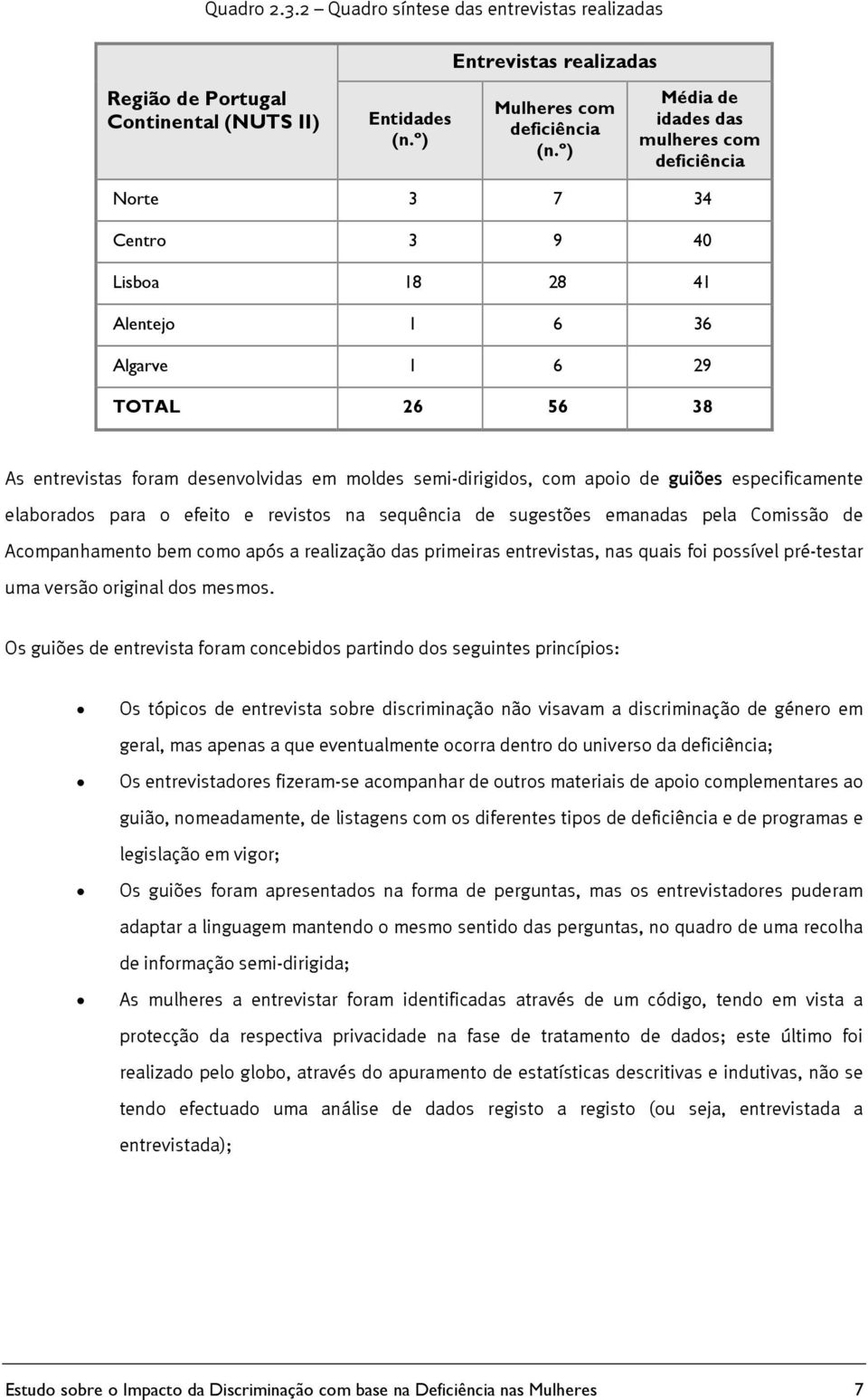 com apoio de guiões especificamente elaborados para o efeito e revistos na sequência de sugestões emanadas pela Comissão de Acompanhamento bem como após a realização das primeiras entrevistas, nas