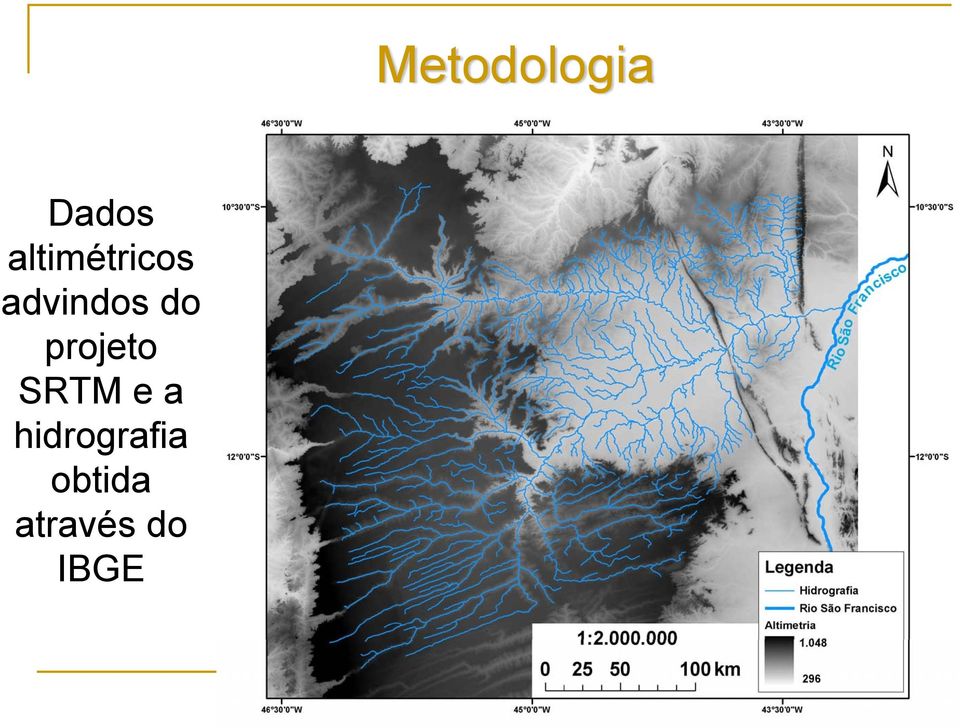 SRTM e a hidrografia