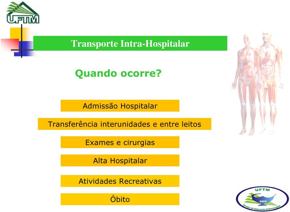 interunidades e entre leitos Exames