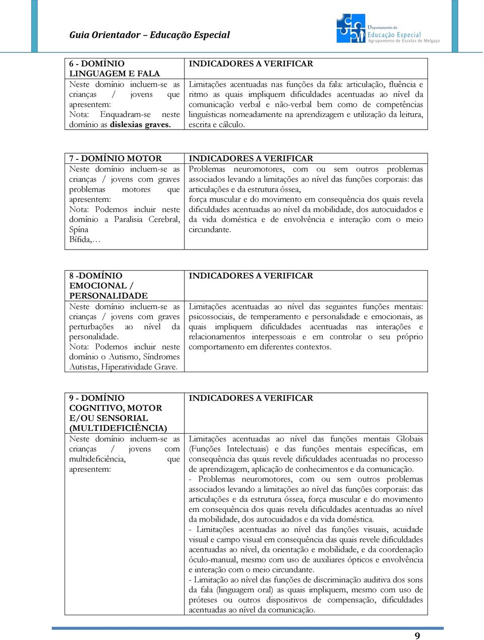 nomeadamente na aprendizagem e utilização da leitura, escrita e cálculo.