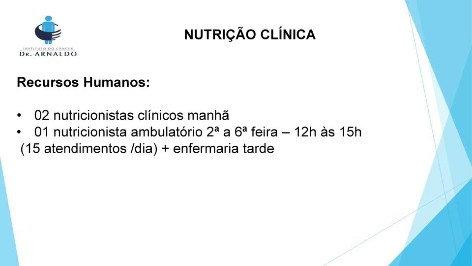 nutricionista ambulatório 2ª a 6ª feira