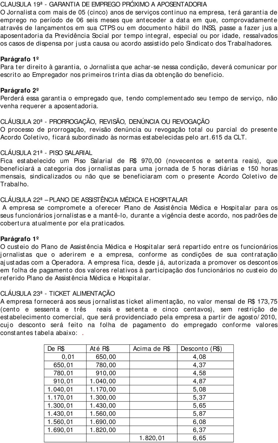 ressalvados os casos de dispensa por justa causa ou acordo assistido pelo Sindicato dos Trabalhadores.